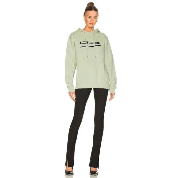 Off-White c/o Virgil Abloh "Off" Logo Beige Neutrals Minimalist Hoodie Sweater - Picture 2 of 14